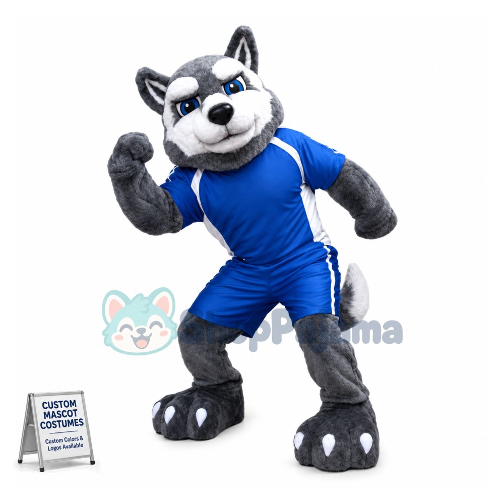 College Husky Mascot Costume 