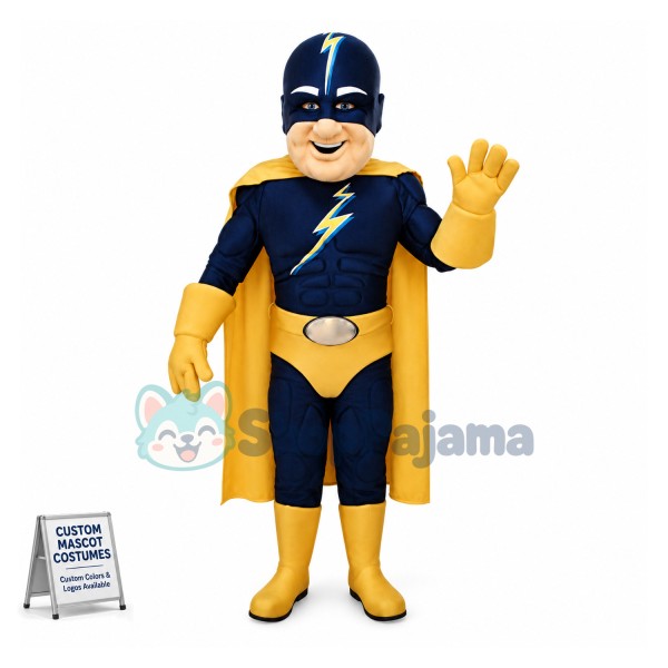Captain Lightning Mascot Costume 