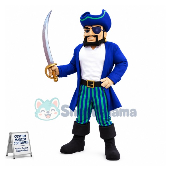 College Pirate Mascot Costume 