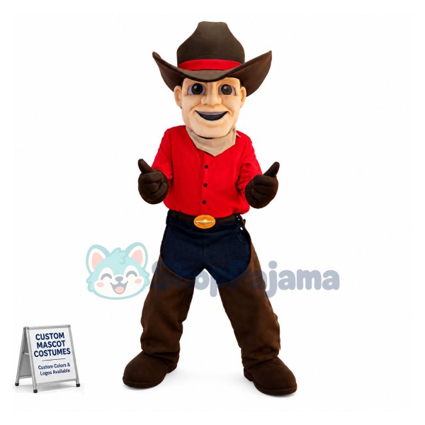 Cowboy Mascot Costume 