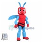 Fierce Power Red & Blue Hornet Mascot Costume	
