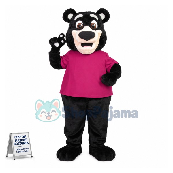 Lovely Black Bear Mascot Adult Costume 