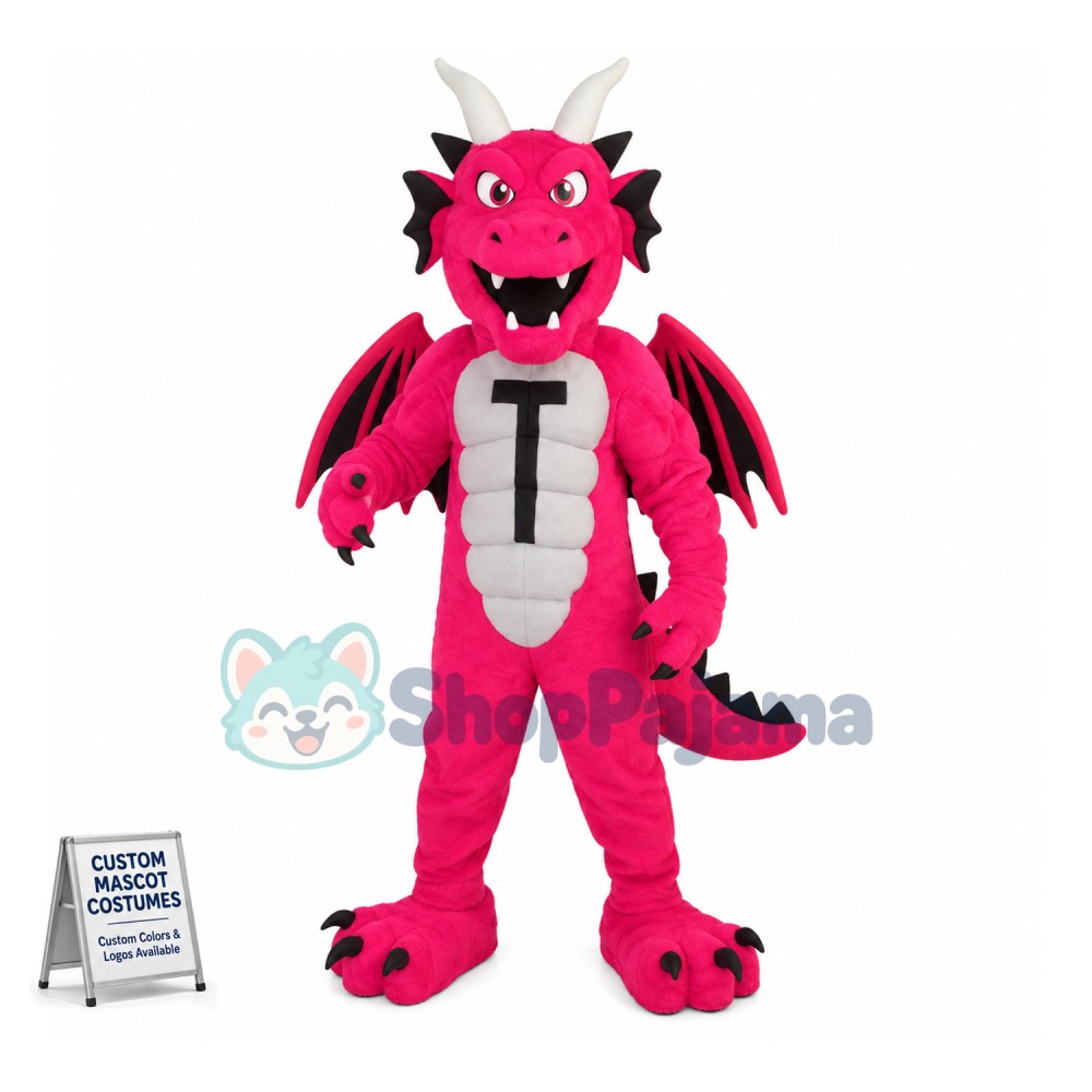 Power Rose Red Dinosaur Mascot Costume 