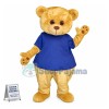 Beige Teddy Bear Mascot Adult Costume 