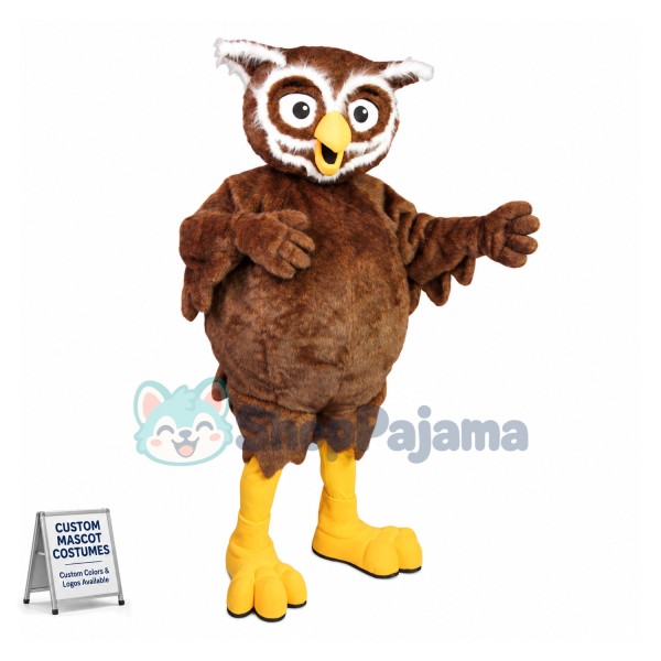 Brown Owl Mascot Costume	