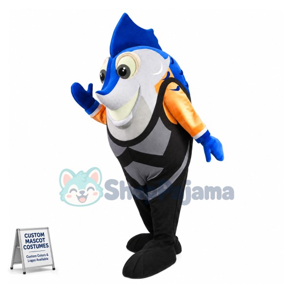 Swim Sailfish Mascot Costume 