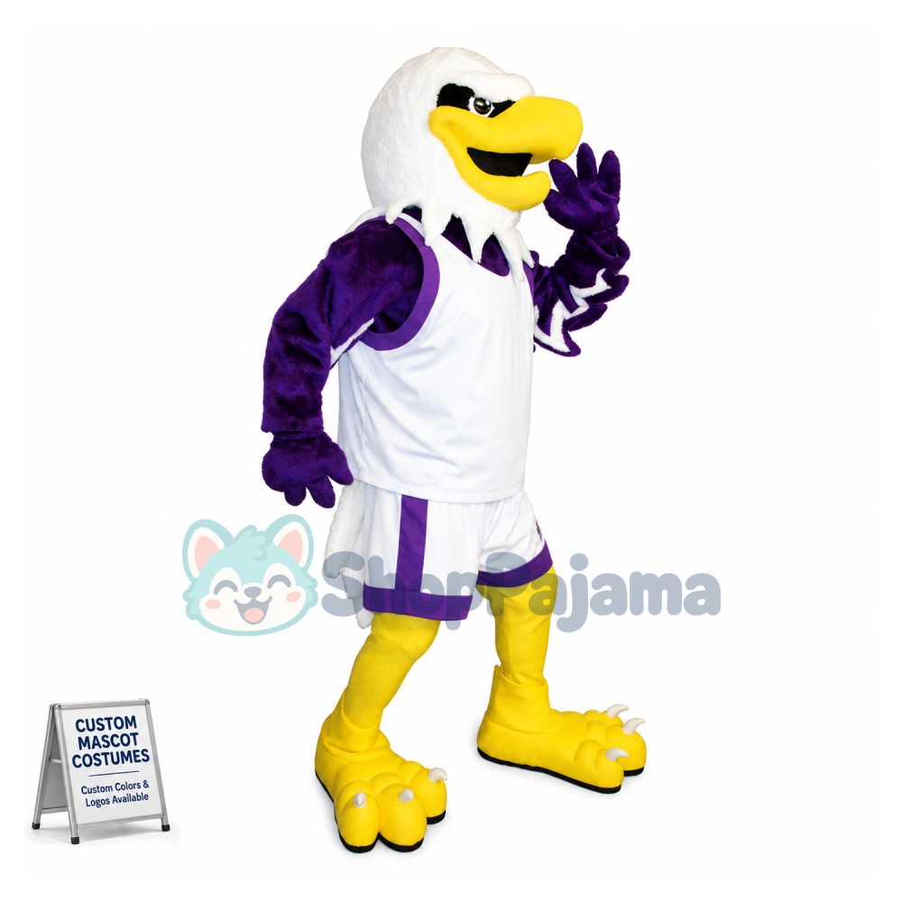 University Purple Eagle Mascot Costume 