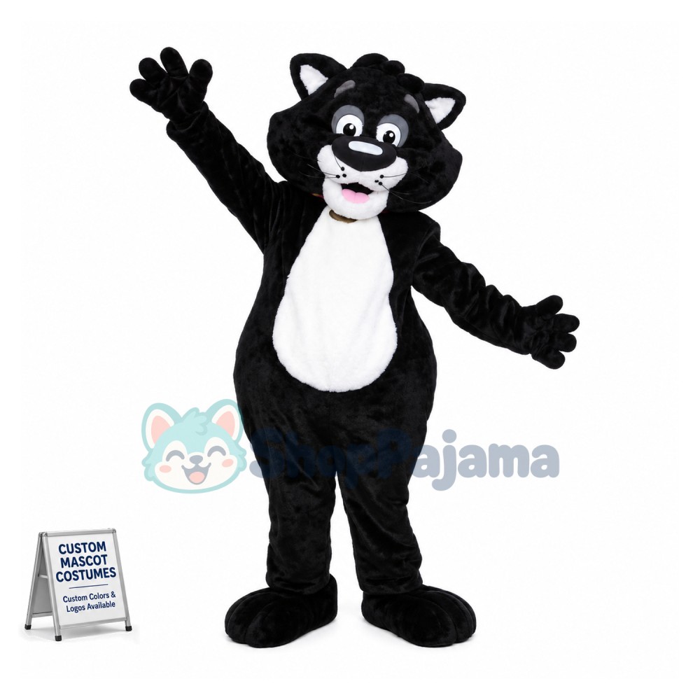Lovely Black Cat Mascot Costume 