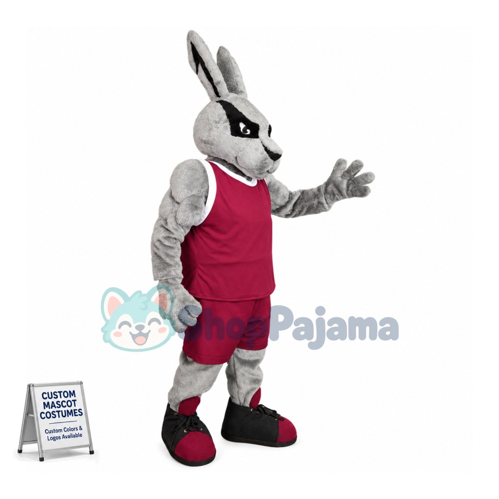 Power Gray Jackrabbits High School Mascot Costume	