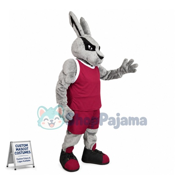 Power Gray Jackrabbits High School Mascot Costume	