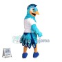 University Blue Peacock Mascot Costume	