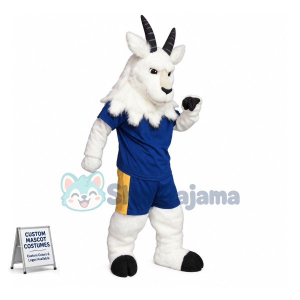 University White Goat Mascot Costume 