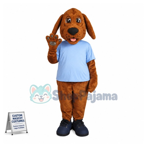 Lovely Brown Hound Dog Mascot Adult Costume 