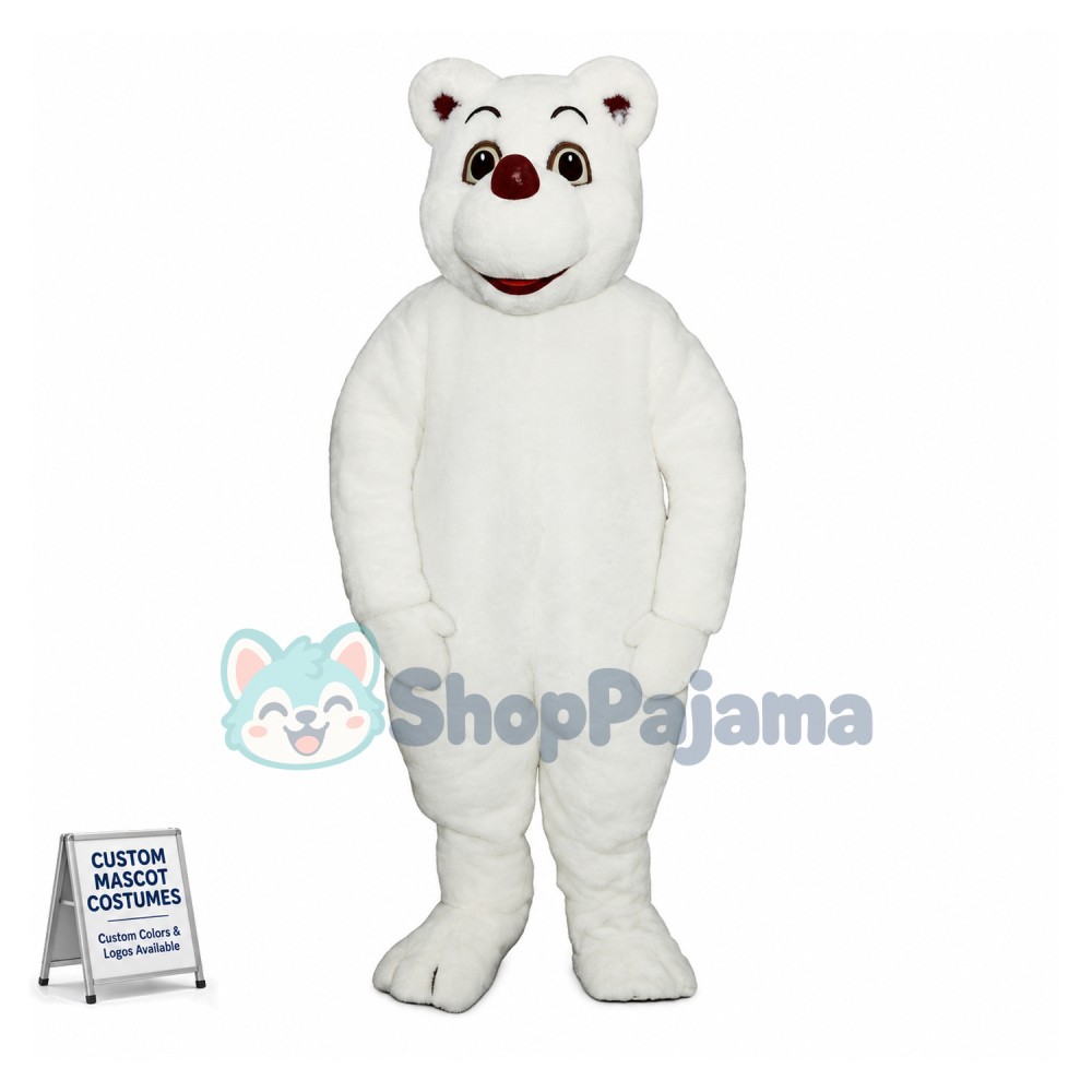 Adorable Polar Bear Mascot Costume 