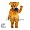 Teddy Bear With Blue Bow Mascot Costume