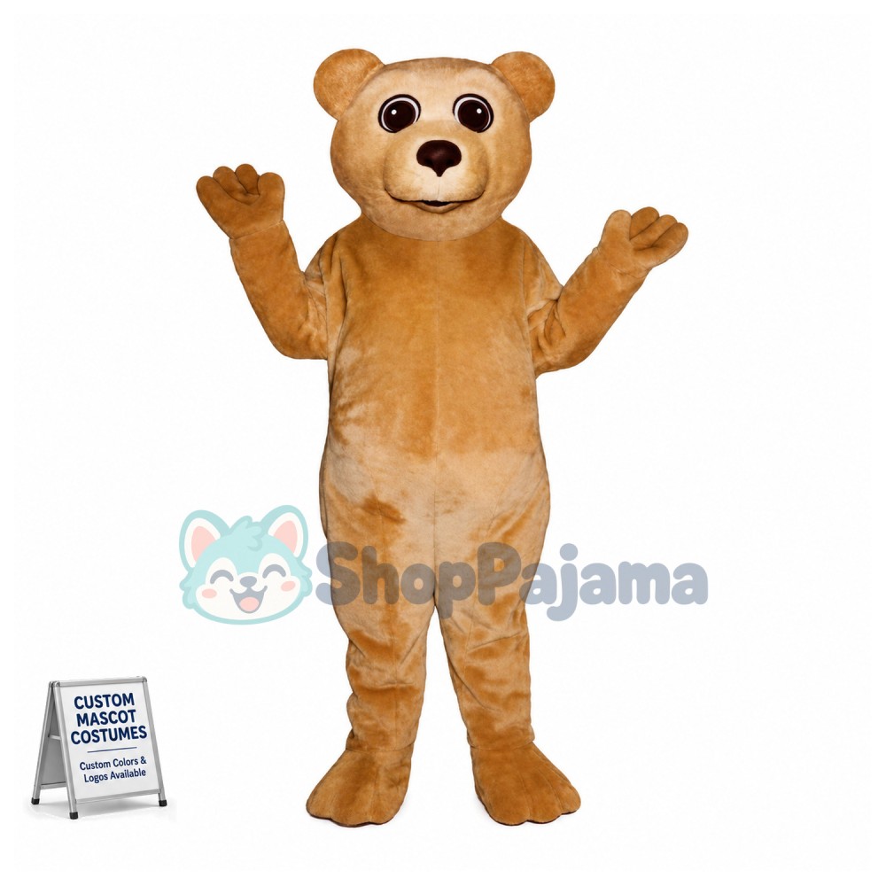 Beige Bear Mascot Costume