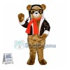 Aviator Brown Bear Mascot Costume