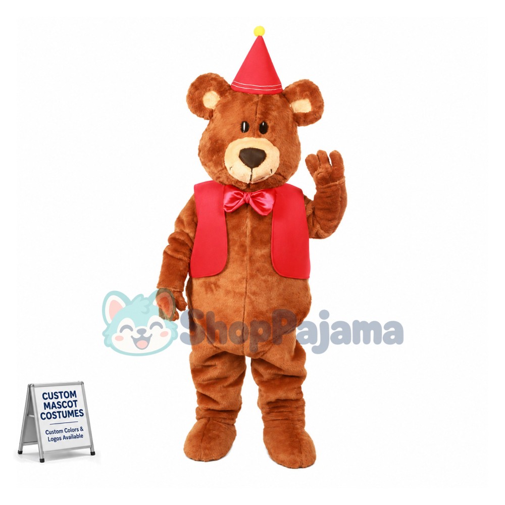 Teddy Bear Mascot Costume For Birthday Party