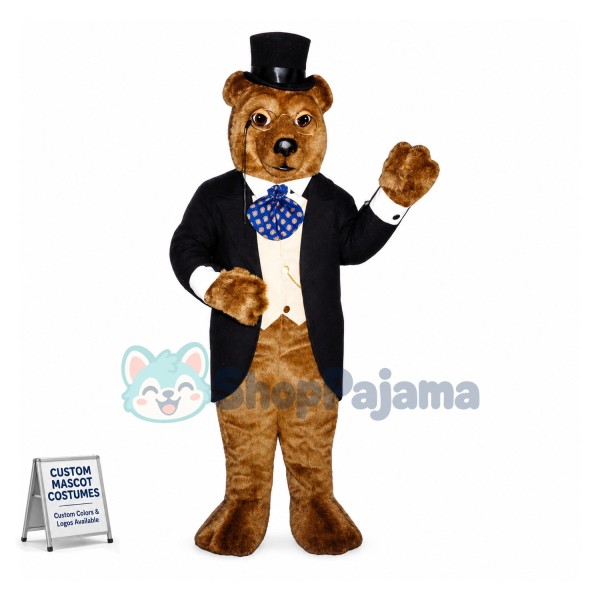 Gentleman Bear Mascot Costume