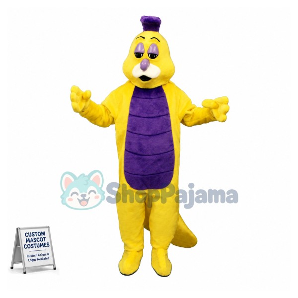 Purple & Yellow Caterpillar Mascot Costume