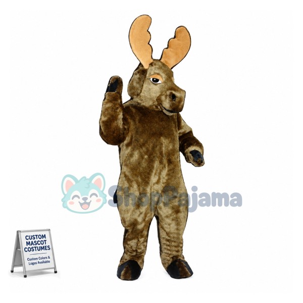 Brown Moose Lightweight Mascot Costume 