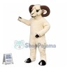 Pessimistic White Ram Animal Lightweight Mascot Costume 