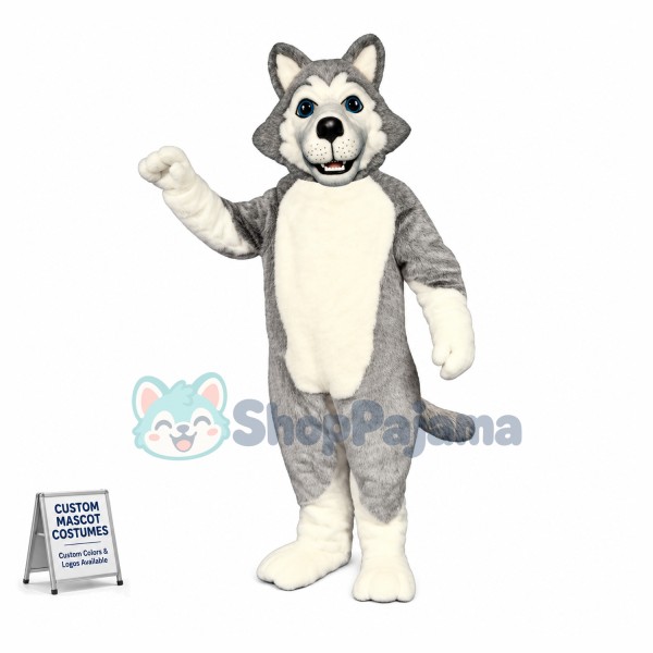 Wolf Dog Mascot Adult Costume 