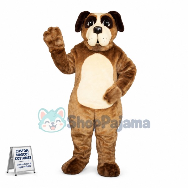 St Bernard Dog Mascot Adult Costume 