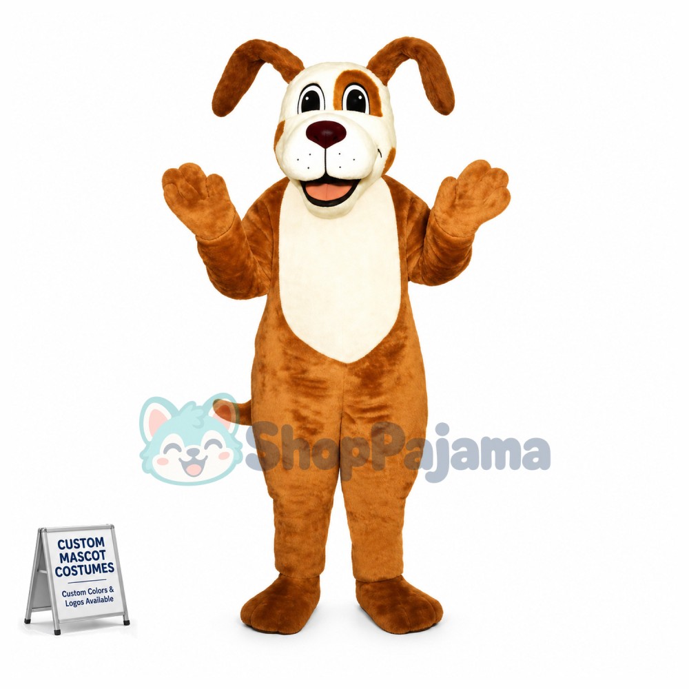 Adorable Digger Dog Mascot Adult Costume 