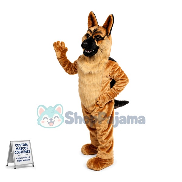 German Shepard Dog Mascot Adult Costume 