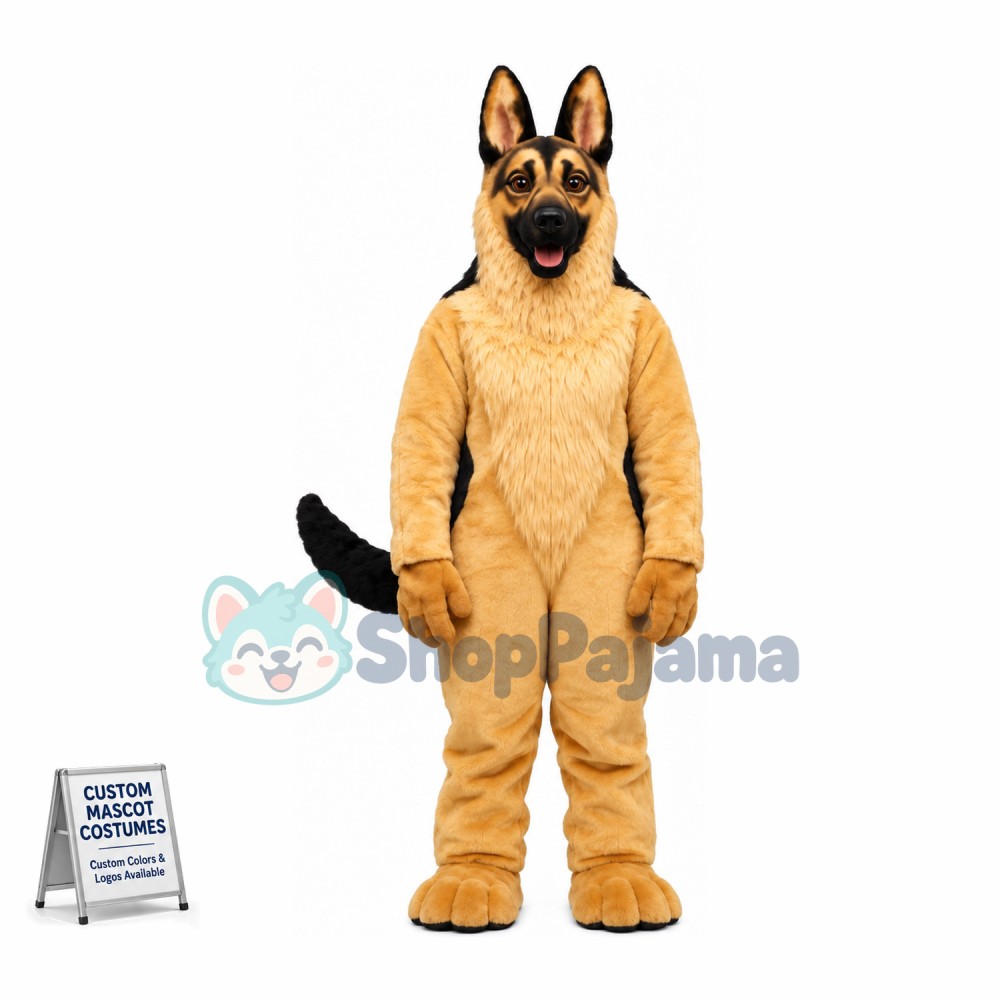 2nd Version Of German Shepard Dog Mascot Costume 