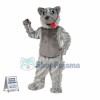 Grey Wolf Dog Long Fur Mascot Costume 