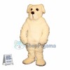 Fluffy White Dog Mascot Costume 