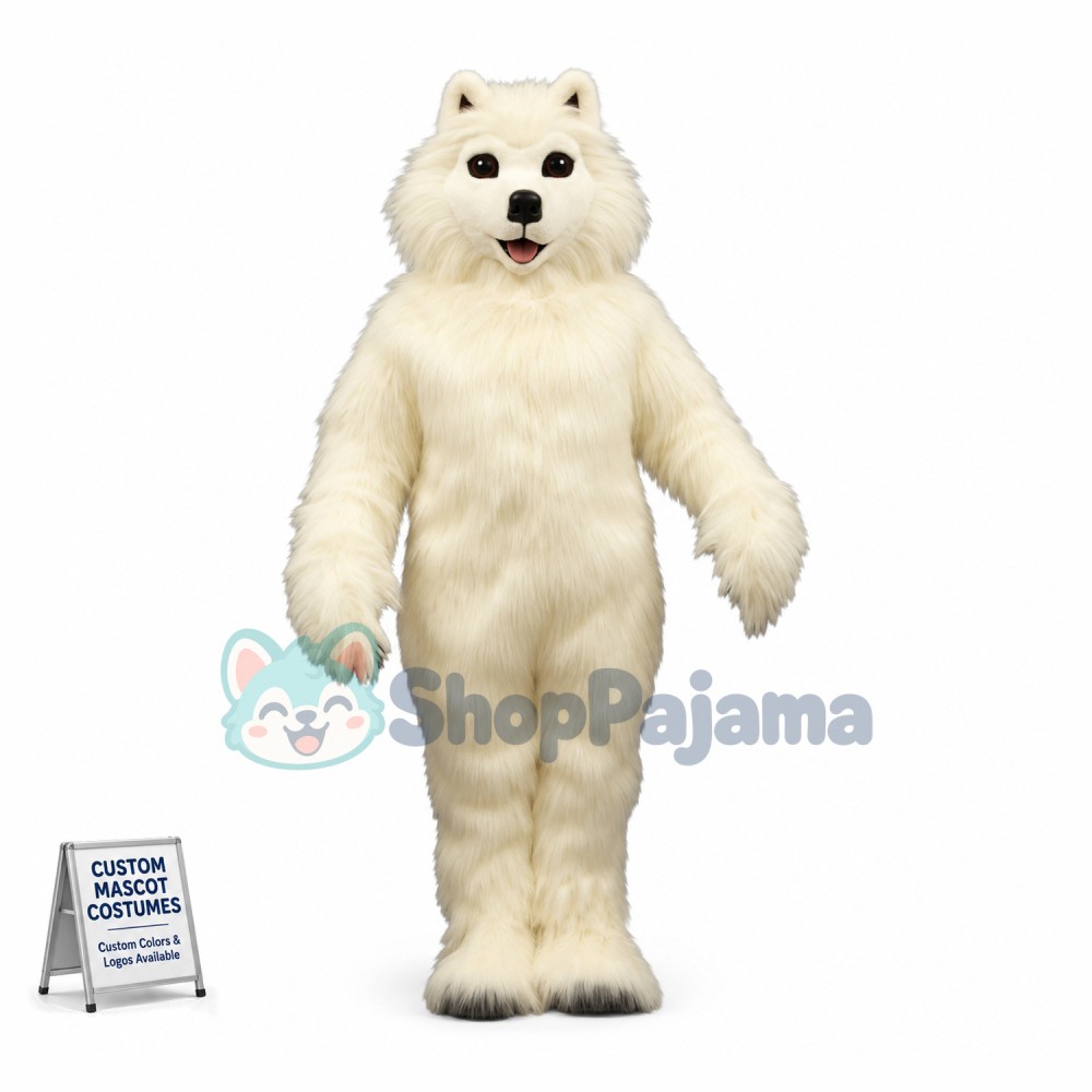 Adorable Sam Samoyed Mascot Costume 