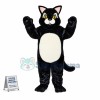 Fat Black Cat Mascot Costume 