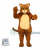Golden Kitten Mascot Costume 
