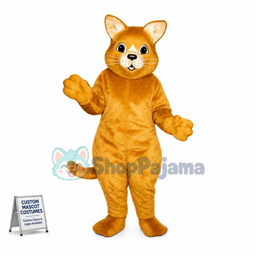 British Golden Kitten Mascot Costume 
