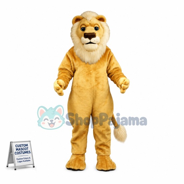 Yellow Lion Mascot Costume 