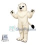 Adult Plush White Lion Mascot Costume 