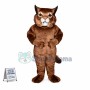 Brown Wildcat Mascot Costume 