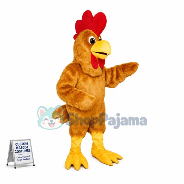 Brown Hen Mascot Costume 
