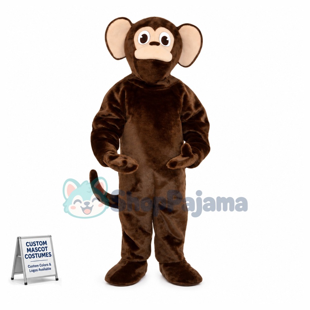 Brown Monkey Mascot Costume 
