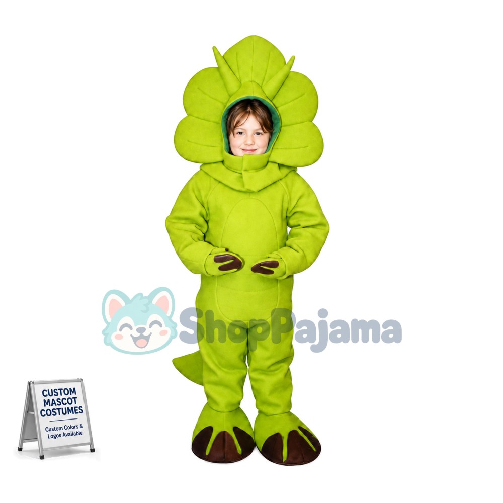 Yellow Triceratops Mascot Costume	