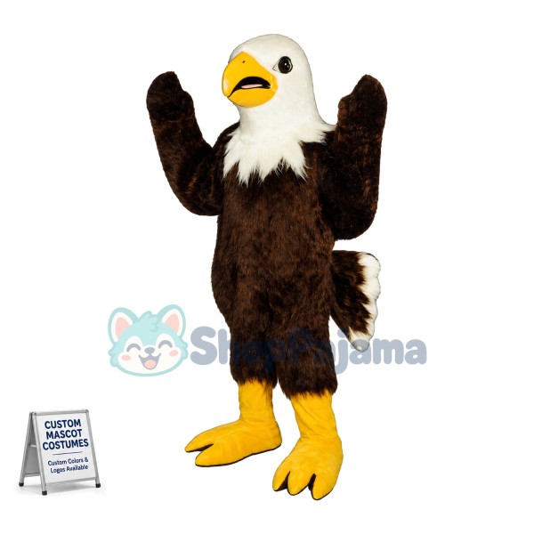 Bald Eagle Long Fur Mascot Costume	