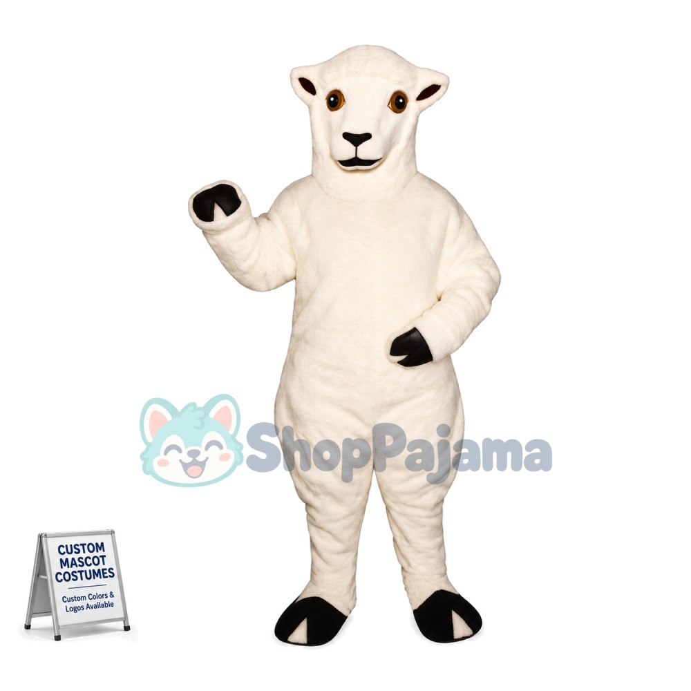 Australian White Sheep Mascot Costume	