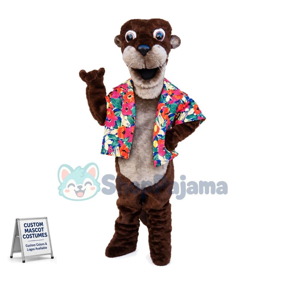Black Otter Mascot Costume	