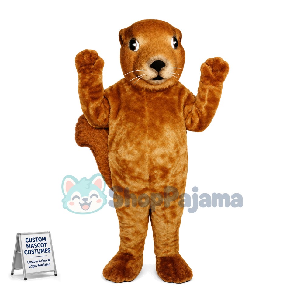 Brown Squirrel Mascot Costume	