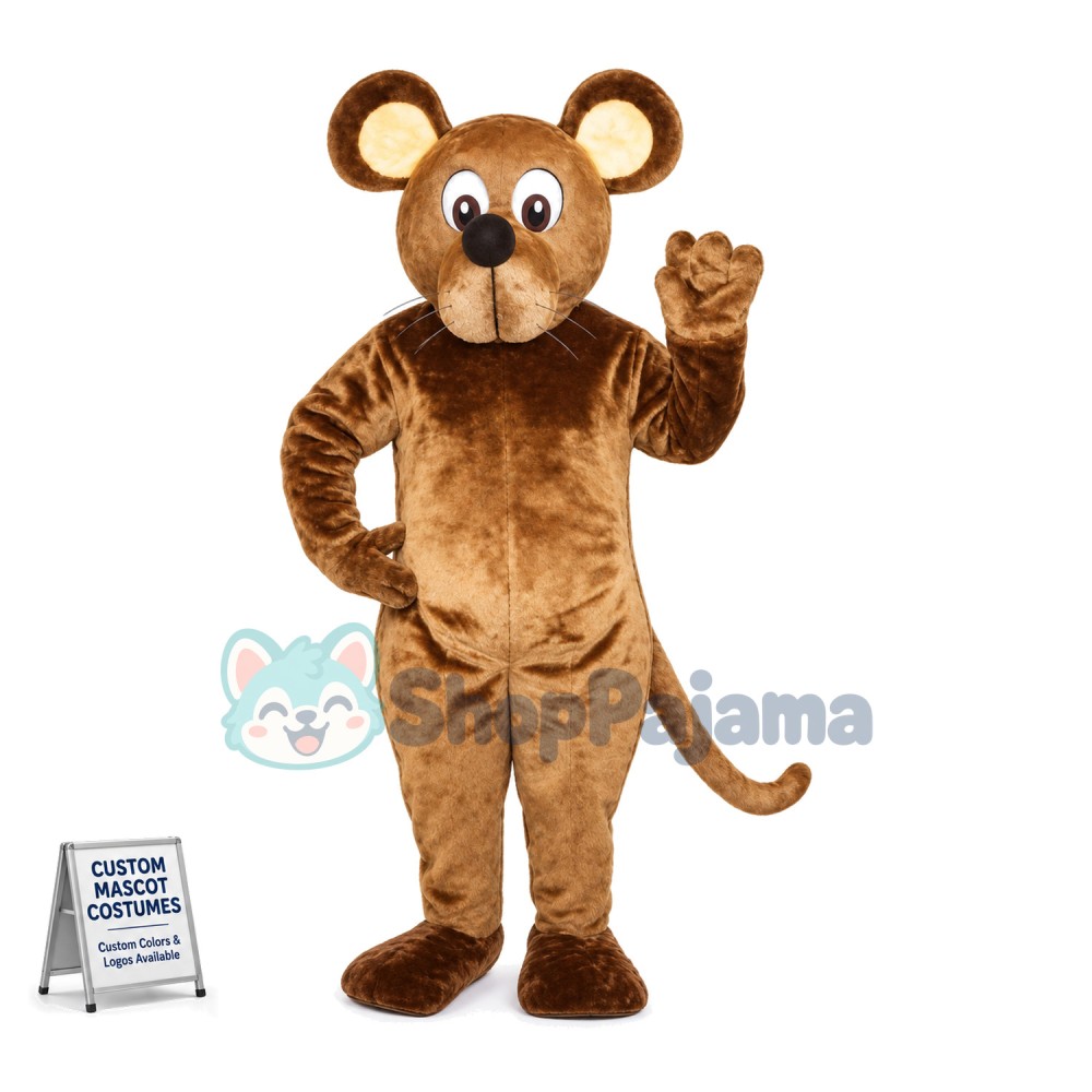 Brown Mouse Mascot Costume	