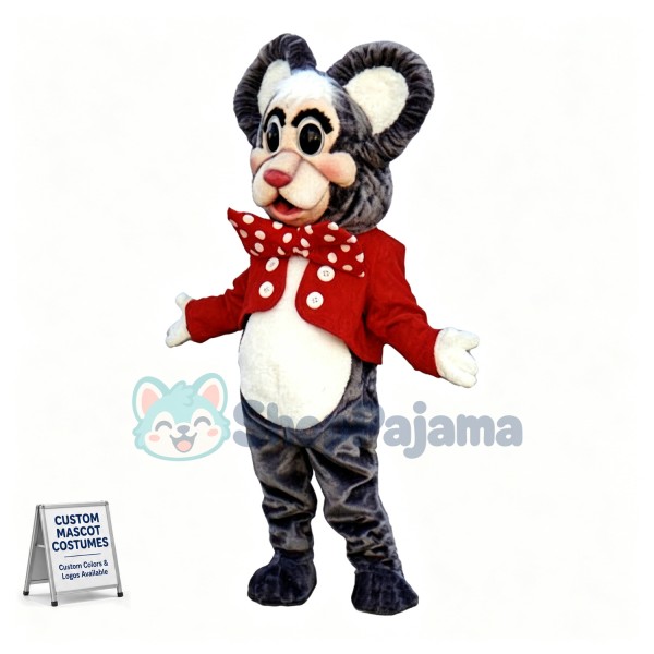 Gentleman Mouse Mascot Costume 