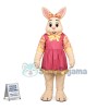Pretty White Bunny Girl Mascot Costume Suit Fancy Dress 